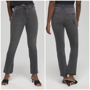 Good American Good Boy Boyfriend High Rise Straight Jeans Grey Wash 4/27 32”